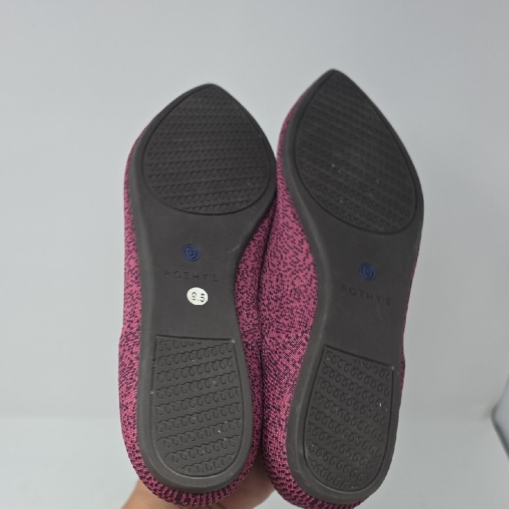 Rothys The Point Fig Python Pointed Toe Slip On F… - image 5